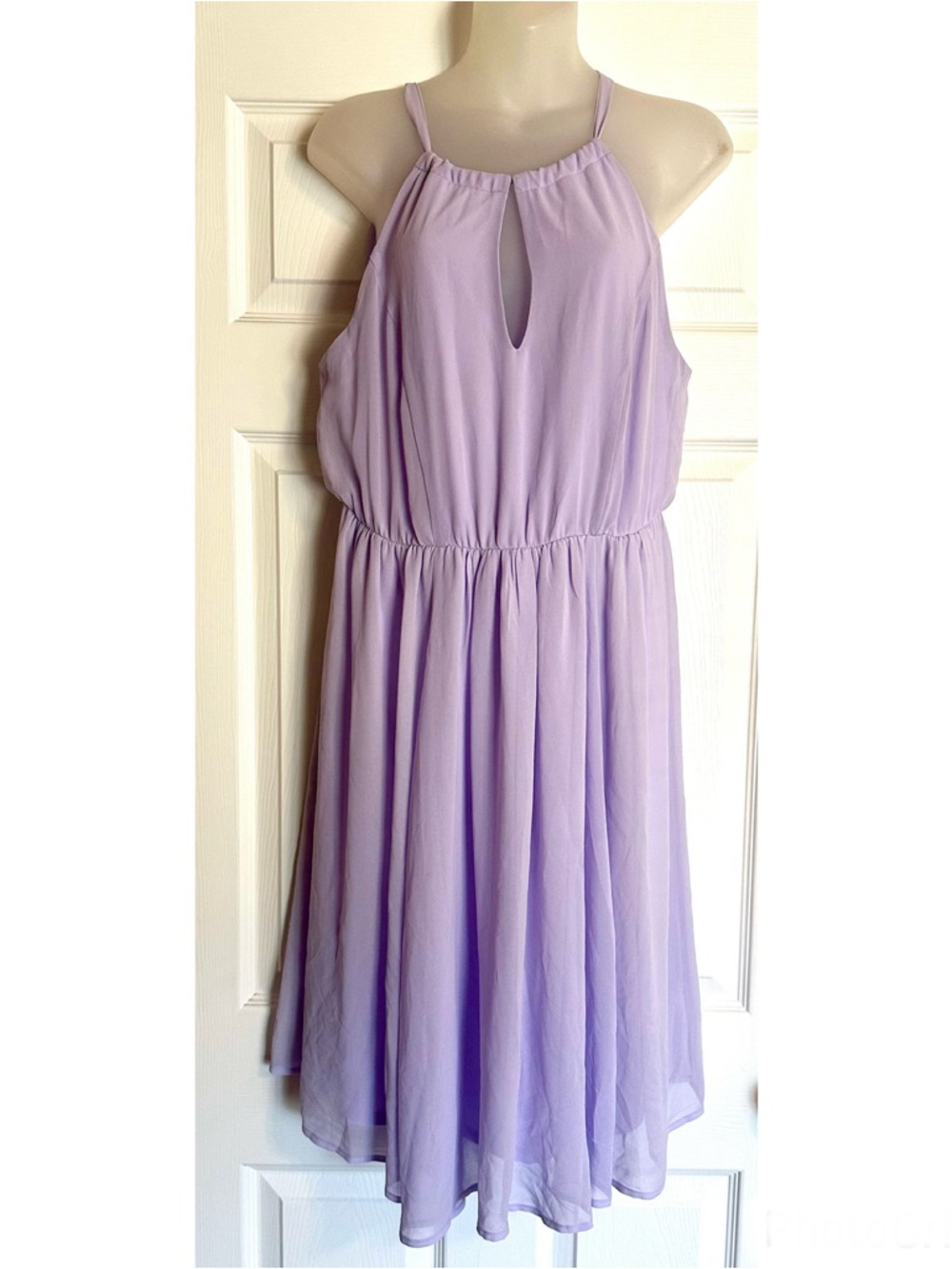 Torrid Lavender Halter Chiffon Party Dress